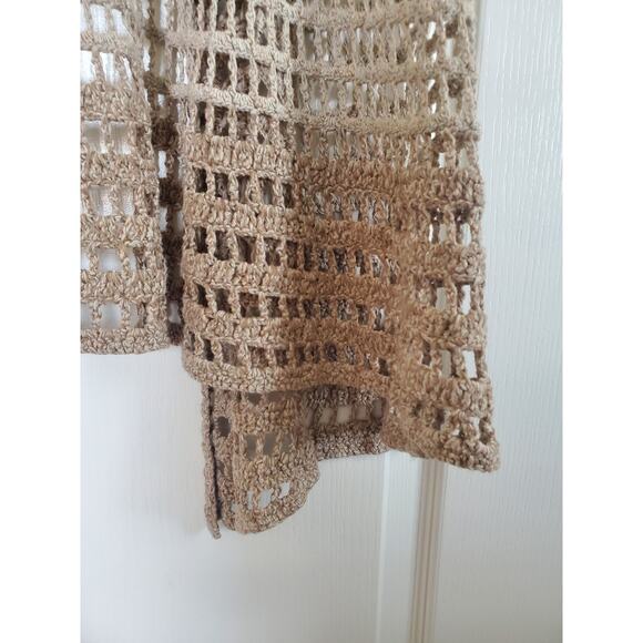 Rosie Neira Calado Hand Knit Crochet Festival Open Knit Cardigan, Size Medium - Picture 11 of 11